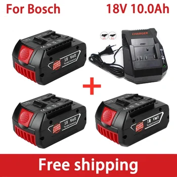 100% Originalus 18V 10.0 Ličio Jonų Baterija Bosch 10000mah Atsarginės Elektros Įrankių Nešiojamų Pakeitimo Indikatorius
