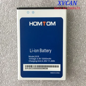100% Originalus HOMTOM S16 Baterija Didelės Talpos, 3000mAh Originalios Atsarginės Pakeisti HOMTOM S16 MTK6580 Išmaniųjų Telefonų
