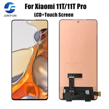 100% Originalus Už Xiaomi 11T 11T Pro 21081111RG 2107113SG LCD Ekranas Jutiklinis Skydelis skaitmeninis keitiklis Mi 11T Mi 11T Pro lcd