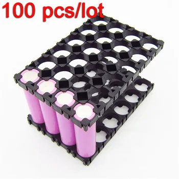 100vnt/daug 18650 2P Ličio Baterijų Laikiklis Cilindro formos Plastiko, Baterijų Paketą Išlaikyti Ląstelių Pack 