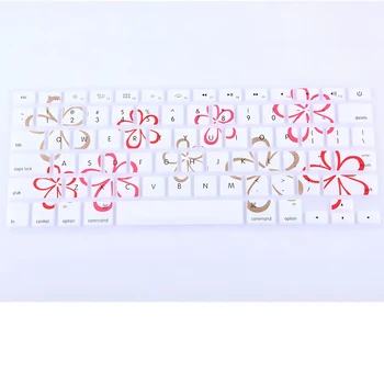 (100vnt) Gėlių Žiedų Žydi Silikono klaviatūra Odos Raštas Padengti Guard 