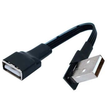 10cm 20cm 50CM USB 2,0 A Stecker auf Weibliche 90 Abgewinkelt Verlängerung Adapteris, kabel USB 2,0 männlich zu weiblich rechten/li