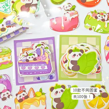 12 pack/daug Kawaii Vaisių Pyragas Panda Memo Pad Lipni Pastaba Mielas N Kartų Kanceliarinės prekės Ženklo Notepad Po Mokyklos Reikmenys