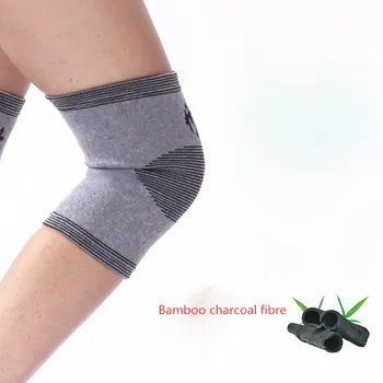 1pair Bambuko Anglis antkelius Sporto Šiltas Kvėpuojantis Elastinga Kneepads Raštas Artritas Priežiūros Kojos atrama