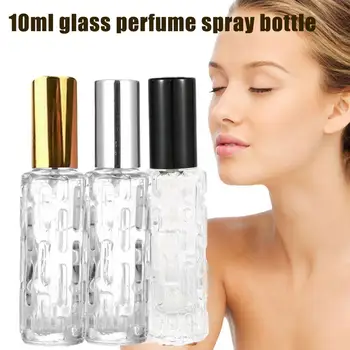 1pc-10 ml stiklo kvepalai purškimo butelis, Aliuminio purškimo galvutė buteliuko kvepalų buteliuko balionėlis tuščias paspauskite A4N0