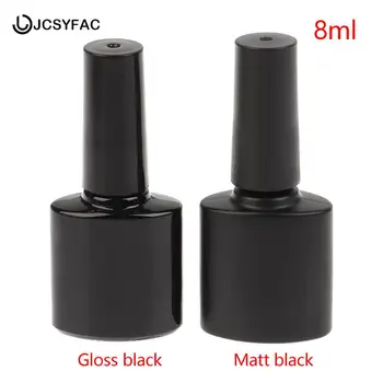 1PCS 8ml Black UV Daugkartiniai Buteliai Su Teptuku Kelionės Nešiojamų Kosmetikos Konteineriai Nagų Gelis Butelis Tuščias, Nagų lako Buteliukas
