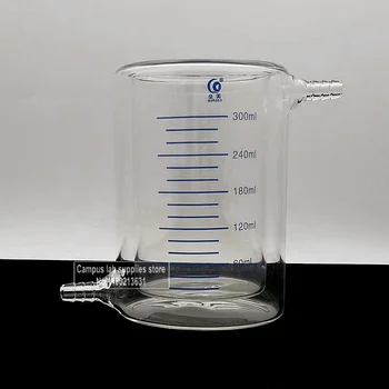 1piece Lab boro silikatinio Stiklo, Dvigubo Sluoksnio cheminę Stiklinę Laboratorija Apsauginės Stiklinę, 50ml/100ml/250ml/300ml/500ml/1000ml