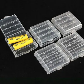 2 4 8 Slots AA AAA Baterijos Laikymo Dėžutė Kieto Plastiko Atveju Padengti Turėtojas Apsaugoti Atveju Su Įrašų AA, AAA tipo Baterijos Laikymo Dėžutė