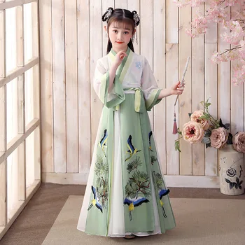 2023 Vasaros Vaikų Mergaičių Hanfu Super Pasakų Kinų Stiliaus Suknelė, Sijonas Tango Kostiumas Veiklos Senovės Kostiumų Dukra