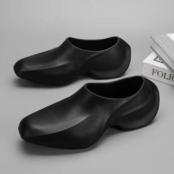 2023 vyriški nauji lietaus batai ne slydimo atsparus vandeniui atsitiktinis šlepetės storio-soled dėvėti, atsparus lengvas darbas minkštas-soled batai