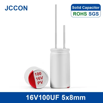 20Pcs JCCON CINKAVIMAS Kietas Elektrolitinius Kondensatorius 16V100UF 5x8 