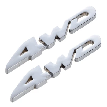 2X 4WD Poslinkis Automobilių Chromuota Logotipas Ženklelis Automobilių Lipdukas Logotipas