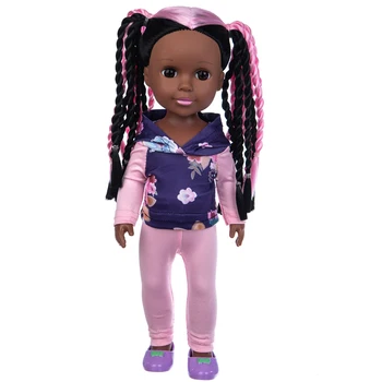 30cm viso Kūno Vinilo Reborn Baby Lėlės su Rožinės spalvos Pintas Plaukų Juoda Oda Afrikos Lėlės Vandeniui Vonios Žaislas Dovanos, Apsirengti, Žaislams