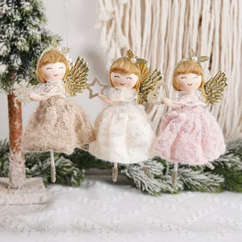 3pc Kalėdų Angelas Lėlės Pedent Mergina Širdies Angelas Princesė Sijonas Angelas Dekoro Linksmų Kalėdų Dekoracijos Namų 2024 Navidad
