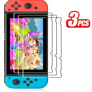 3Pcs PET Plėvelė Nintend Perjungti Ekrano apsaugos Nintendos Jungiklis Priedai Apsauginės Plėvelės