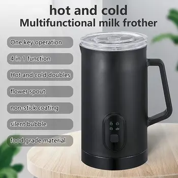 4 In 1 Pieno Putų Viryklė rankiniu Maišytuvu Kavos Milk Foamer Mašina, Nerūdijančio Plieno Pieno Šildymo Garlaivis Foamer Elektros Auto-