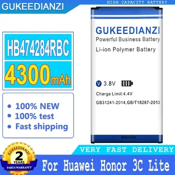 4300mAh Naujos Baterijos HB474284RBC Už Huawei Honor 3C Lite C8816 C8816D C8817 Ascend G521 G615 G620 Honor3C Lite + Sekimo Numerį