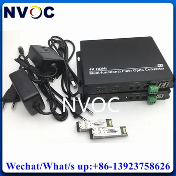 4K HDMI @30Hz Vaizdo 3.5 mm Audio/Atgal IR/Kontaktų Uždarymo/RS485 Duomenų Multi-funkcija Optinio Pluošto Konverteris Extender su Loopout
