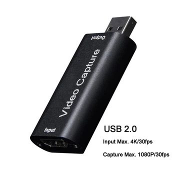 4K HDMI suderinamus Vaizdo įrašymo Kortelė USB 3.0 USB2.0 Grabber Diktofono PS4 Žaidimas, DVD Vaizdo Kameros Įrašymo Live Transliacijos