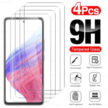 4PCS 9H Grūdintas Stiklas Case For Samsung Galaxy A53 5G 6.5