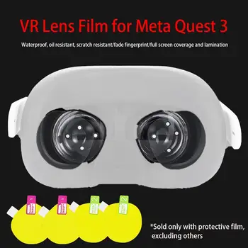 4Pcs VR Objektyvas Filmas Meta Quest 3 Objektyvo Raštas Anti-Scratch VR Ausines Šalmas Objektyvas Kino Priedai