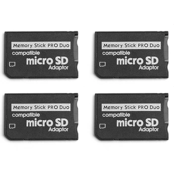 4X Memory Stick Pro Duo Adapteris, Micro-SD/Micro-SDHC TF Kortelę Į Memory Stick MS Pro Duo Kortelė Sony PSP Kortelės Adapteris