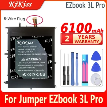 6100mAh KiKiss Galinga Baterija EZbook 3L Pro (8 viela) Už Jumper EZbook 3L Pro 3LPro (MB12) DN-3487265 TH140A Nešiojamas Baterijas