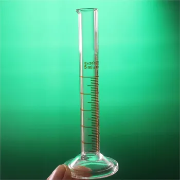 A Klasės Laboratorija 5 ml Matavimo cilindras su Skale Aukštos borosilikatinio 3.3 Stiklo Matavimo Puodelis Lab Prekes