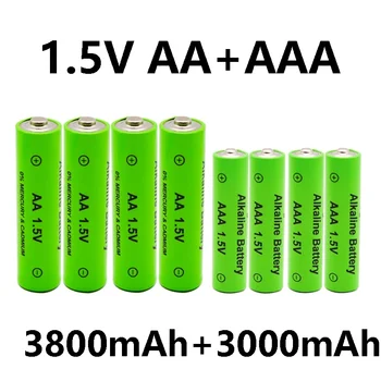 AA Įkraunamos AAA AA 1,5 V 3800mAh/1,5 V AAA Šarminės Baterijos 3000mah Žibintuvėlis Žaislai Žiūrėti MP3 Grotuvas Pakeisti Ni-Mh Baterija