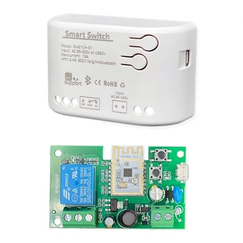 AC 85-250V Smart WiFi Variklio Jungiklį Modulis WiFi+Bluetooth 1CH Nuotolinio Valdymo Relės Ewelink už Alexa 