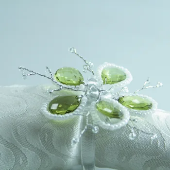 Akrilo gėlių servetėlių žiedas apdaila servetėlių laikiklis vestuvių 12 vnt nemokamas pristatymas qn19052203