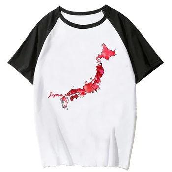 Akvarelė Šalyse, t-marškinėliai moterims streetwear t-shirts mergina y2k manga juokinga drabužiai