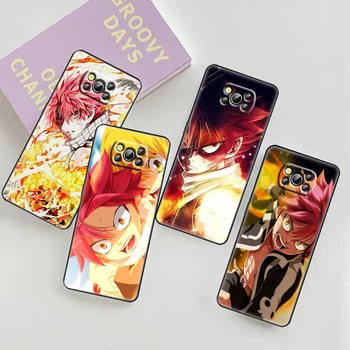 Anime, Manga Fairy Tail Telefoną Atveju Xiaomi Mi Poco X4 X3 NFC F4 F3 GT M5 M4 M3 M2 X2 F2 F1 Pro C3 5G Juodo Dangtelio