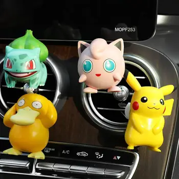 Anime Pokemon Animacinių Filmų Pikachu Psyduck Figūrėlių, Automobilių Oro Išleidimo Kvepalai Įrašą Dekoro Auto Oro Gaiviklis, Interjero Priedai
