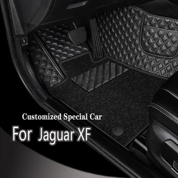 Automobilio Grindų Kilimėliai Jaguar XF Sedanas 2008 M. 2009 M. 2010 M. 2011 M. 2012 m. 2013 m. 2014 M. 2015 M Custom Auto Pėdų Pagalvėlės kiliminė danga Padengti Priedai
