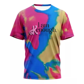 Aš Esu Kenough T-Shirt Crewneck Stilingas trumpomis Rankovėmis Moterims, vyriški Drabužiai Žaidimas Mados Harajuku Streetwear