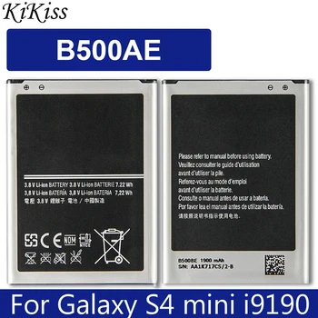 B500BE B500AE Baterijos Samsung GALAXY S4 Mini I9190 I9192 I9195 I9198 S4Mini 1900mAh su Kelio Kodas