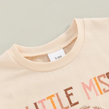 Baby Girl Little Miss Onederful Burbulas Romper trumpomis Rankovėmis T-Shirt Bodysuit 1-asis Gimtadienis Apranga Vasaros Drabužių