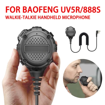 Baofeng Walkie Talkie Handheld Microphone Du Būdu Radijo Comumicador Garsiakalbis Mic TR Už Walkie-Talkie UV-5R BF-888S Priedai