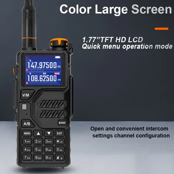Baofeng Walkie Talkie K5 Plus Didelės Talpos UHF VHF Du Būdu Radijo Ilgo Nuotolio UV-K5 Pilna Juosta LCD Triukšmo Mažinimo DTMF Kumpis Radijo