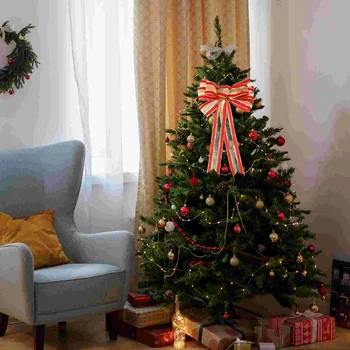 Chrismas Vainikas Lankas Pakabukas Kalėdų Medžio Topper Ornamentu Lankai Didelis Kalėdinių Aksesuarų, Papuošalų Vainikai