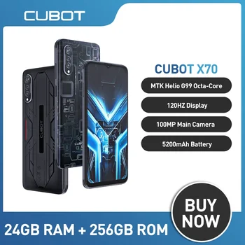 Cubot X70 Išmaniųjų Telefonų Gel G99 13 6.583 Colių 120Hz Atnaujinimo 12 GB RAM+256 GB ROM 5200 mAh Baterija 100MP Kamera Mobiliojo Telefono NFC