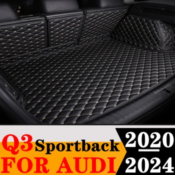 Custom Pilną Automobilio bagažo skyriaus Kilimėlis AUDI Q3 Sportback 2023 2024 m. 2021 m. 2022 m. 2020 M. Galinio Krovinių Lainerio Uodega Įkrovos Dėklą bagažo Trinkelėmis Dalys