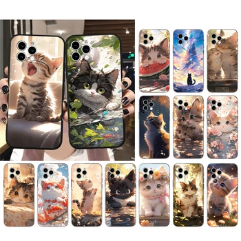 Cute Kačių Telefono dėklas Samsung S22 S23 S20 S21 Ultra S20 S21 S22 S10E S20 S21 FE S10 Plius