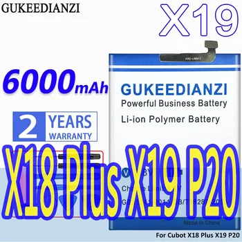 Didelės Talpos GUKEEDIANZI Baterija 6000mAh Už Cubot X18 Plius X19 P20 X18Plus