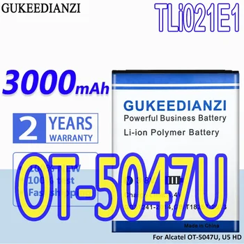 Didelės Talpos GUKEEDIANZI Baterija TLi021E1 3000mAh Už Alcatel OT-5047U, U5 HD CAB2150008C1