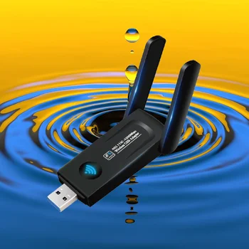 Dual-Band USB Tinklo plokštė AP Wifi Dongle 1200Mbps Dual Antenos 5 ghz 2.4 Ghz Lan tinklo Adapteris, Skirtas 