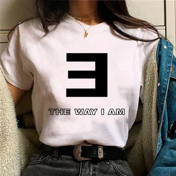 Eminem Tee moterims Y2K grafikos anime marškinėlius mergina y2k harajuku manga drabužiai
