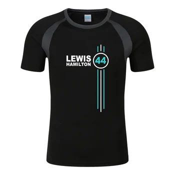 F1 vairuotojas, Lewisas Hamiltonas skaitmeninis 44 2023 Vyrų Spausdinti Mados Vasaros marškinėliai Medvilnės Trumpas Raglan Rankovės, O Kaklo Viršūnes Streetwear