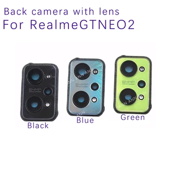 Galinio vaizdo Kamera Stiklo Objektyvo Dangtelis Realme GTNeo 2 5G Atgal Fotoaparato Objektyvo ir Rėmo Laikiklį Dalys
